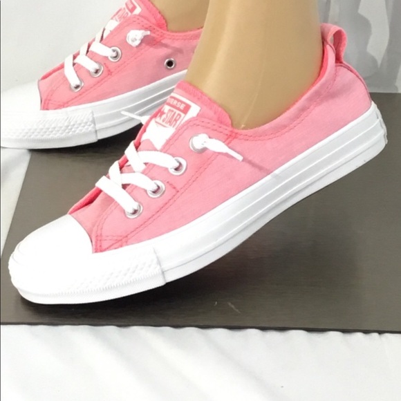 converse shoreline slip on pink
